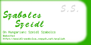 szabolcs szeidl business card